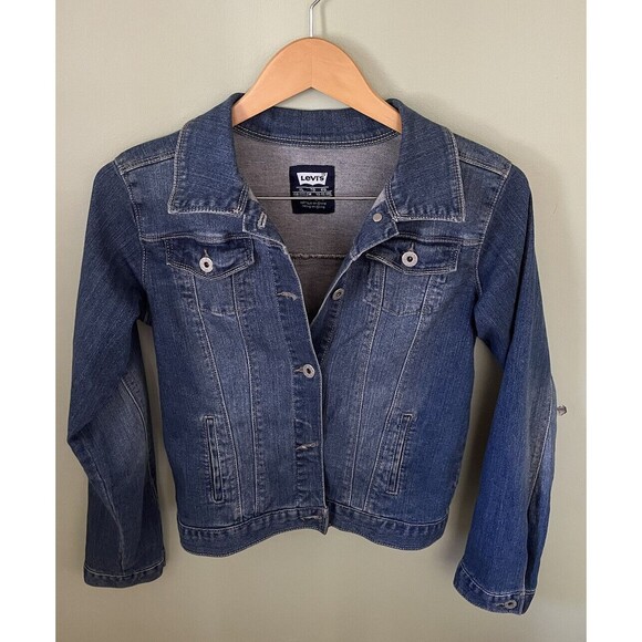 Levi's Children's Youth Blue Denim Jacket Button Up Size XL - Picture 1 of 6